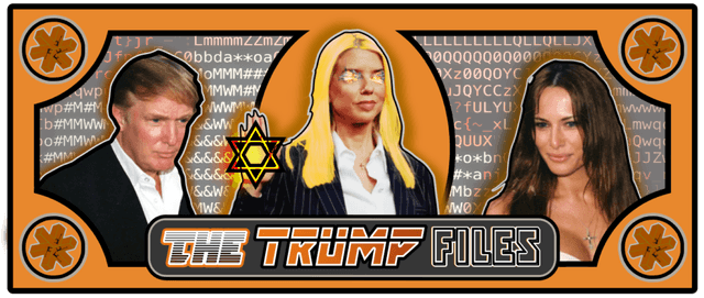 Satirical Trump, Pam, and Melania artwork